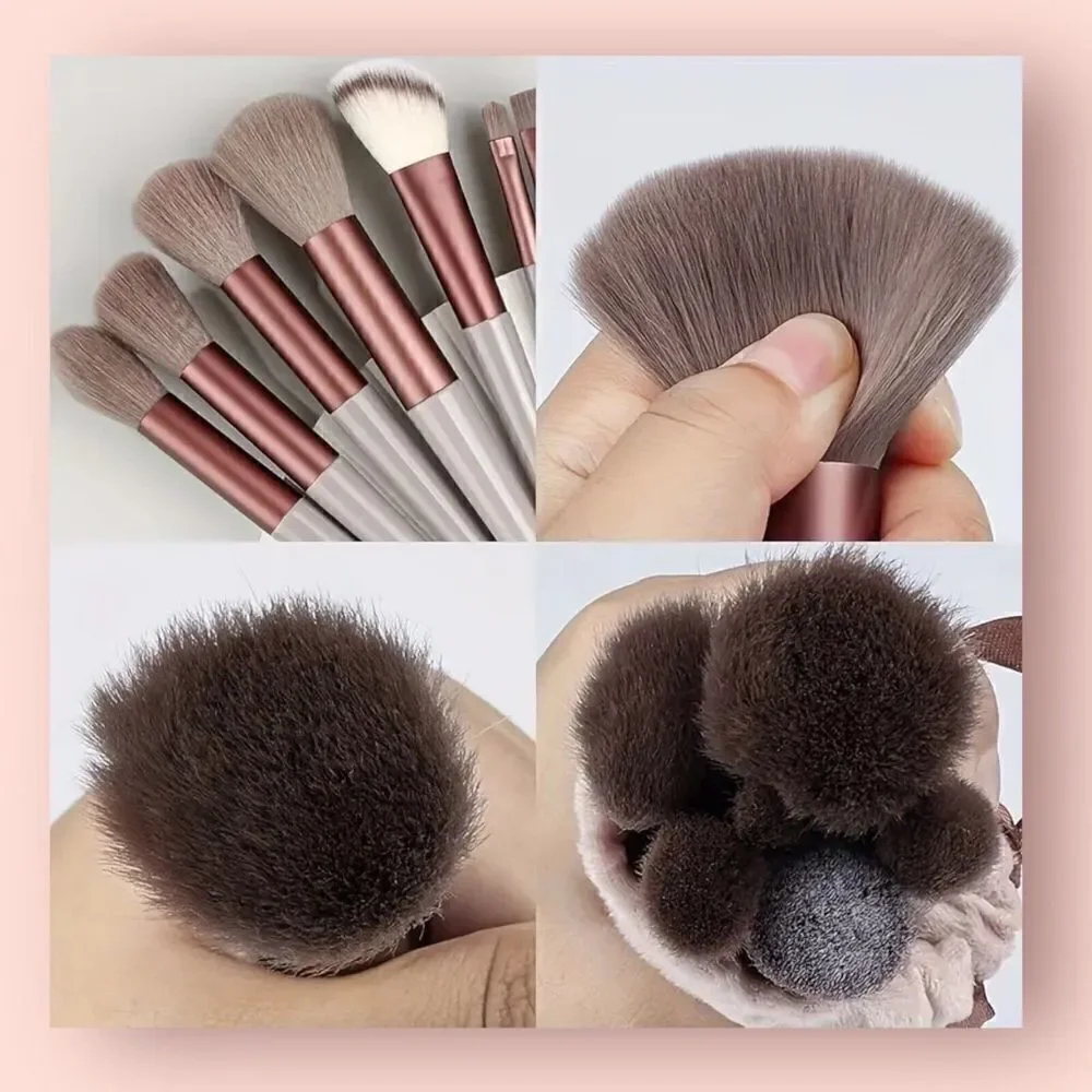 Makeup brush Set Foundation Powder Eyeliner Eyeshadow Lip Cosmetic Brushes 13 Pc